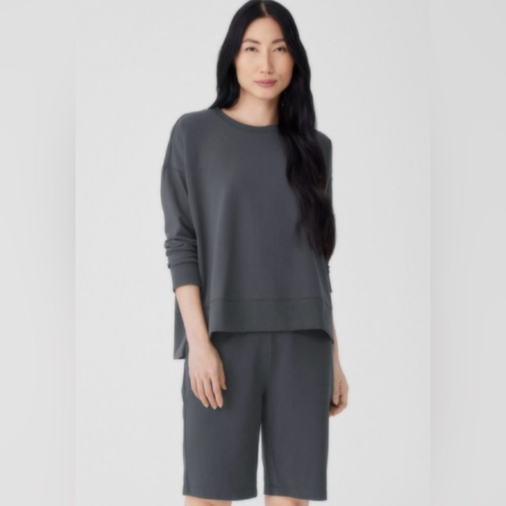 Eileen Fisher Pima Cotton Stretch Jersey Walking Shorts Plus Size 3X